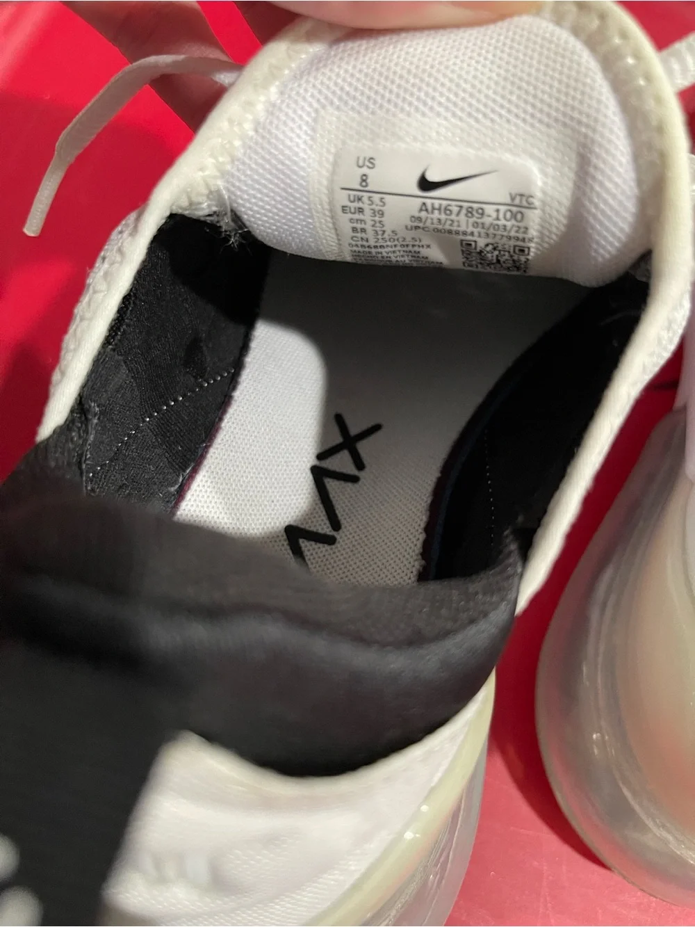 Nike Kids Air Max 270 White and Black Youth Sneakers